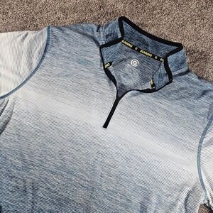 C9 Champion Quarter Zip Pullover Mens Large Blue Ombre Space Dye Running Top‎
